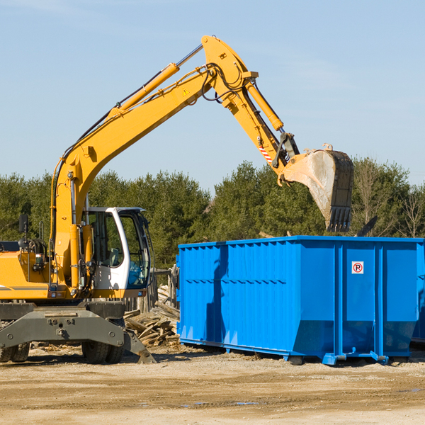 are there any restrictions on where a residential dumpster can be placed in Baldwin Maine